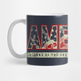 American Flag - Land of the Free and Home of the Brave Mug